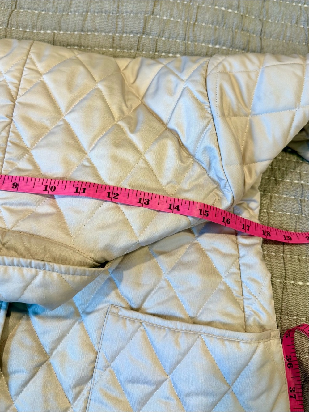 Burberry London Quilted Utility Jacket Beige Nova Check Made England Womens S - Picture 10 of 13